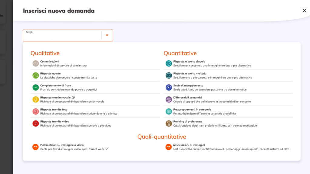 Sicché: tipi di domande